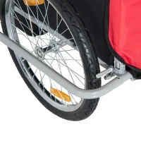 Aosom Three-Wheel Bike Trailer Cart Cargo Runner - Red(m-8)