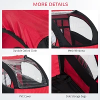 Aosom Three-Wheel Bike Trailer Cart Cargo Runner - Red(m-6)